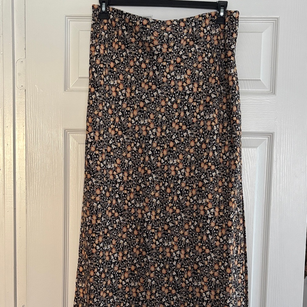 Nili Lotan for Target Floral Black and Tan Women's Midi Skirt